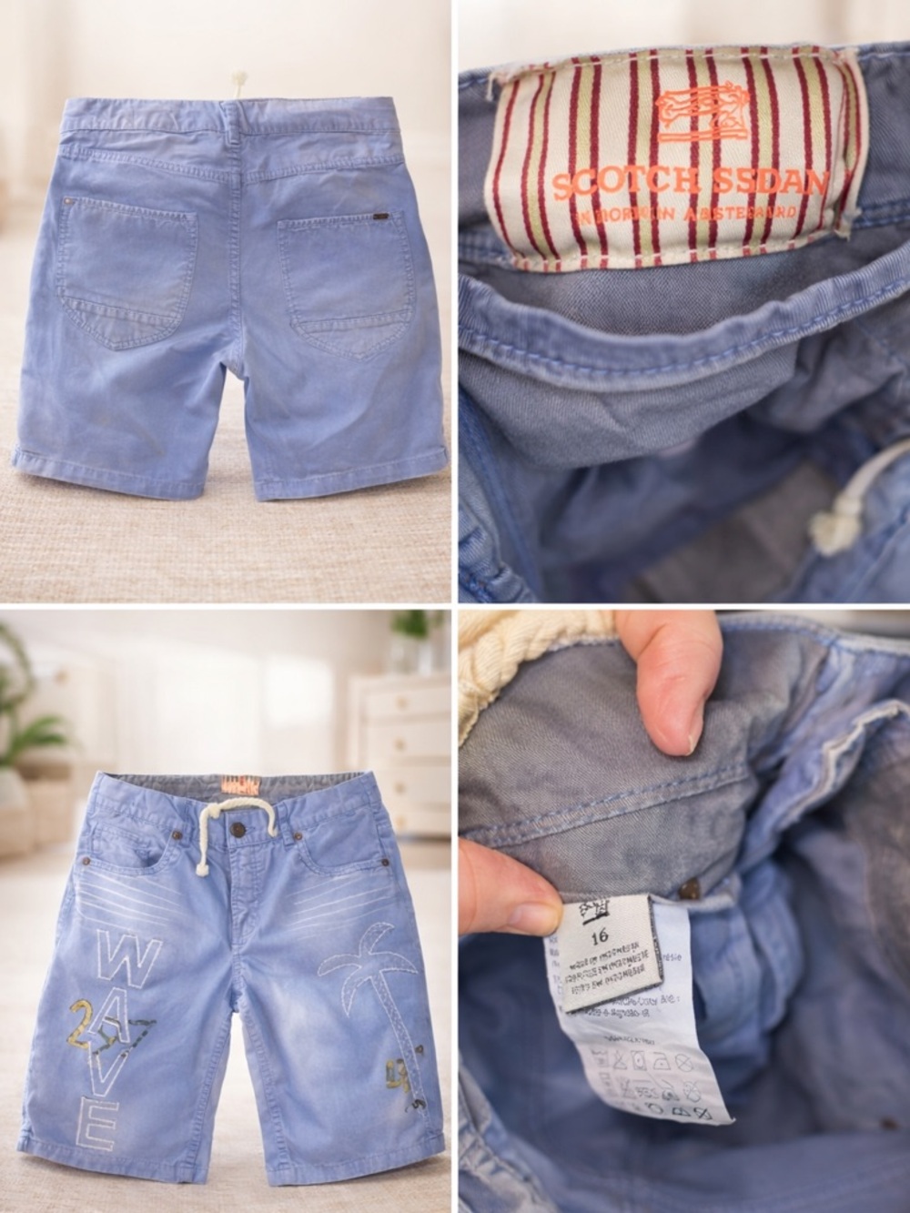 Scotch Shrunk boys shorts, blue size 16 mint condition boutique